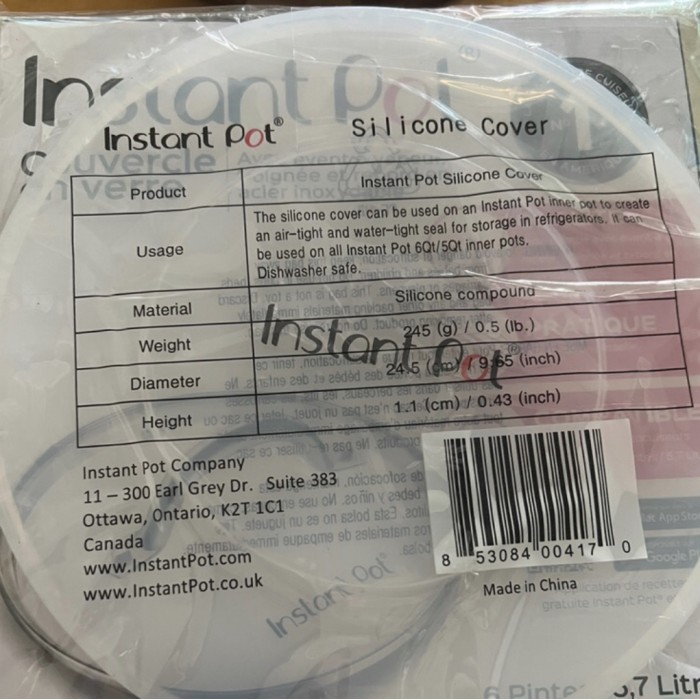 Instant Pot Silicone Lid 6 Qt tutup silicone panci instant pot ori