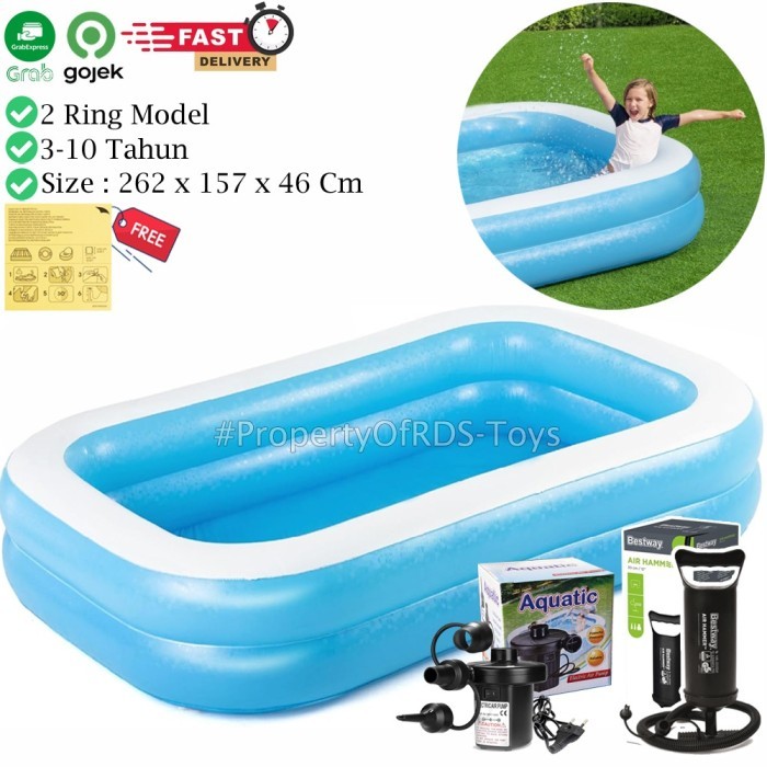 TERLARIS BESTWAY 54006 KOLAM RENANG ANAK / DEWASA MURAH JUMBO 2 METER RECTANGULAR POOL MURAH