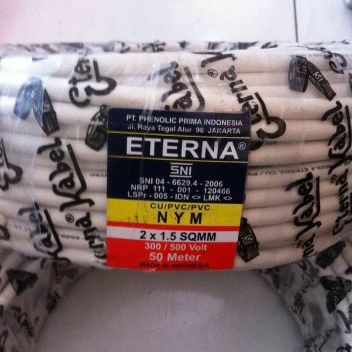 Terbagus Kabel Listrik Eterna Nym 2X1.5 Roll