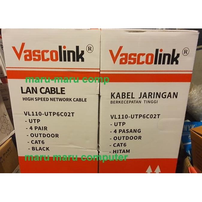 KABEL LAN VASCOLINK CAT 6 OUTDOOR ORIGINAL / ASLI 1 BOX (DUS)