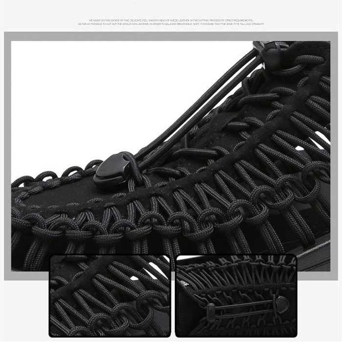 Sepatu Sandal Pria Tali Rajut Import