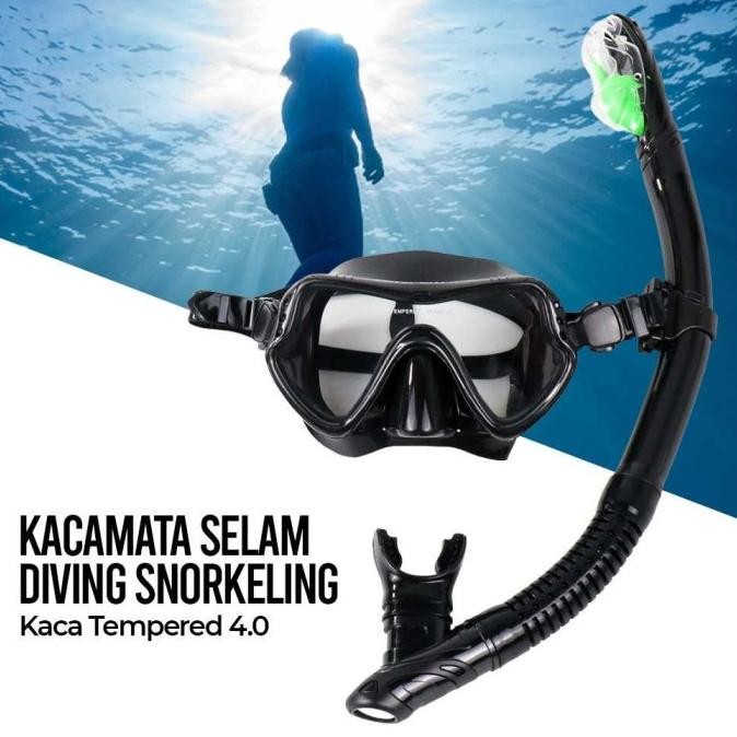 Buruan beli] Kacamata Renang Masker Snorkel Selam Menyelam Scuba Diving Snorkeling