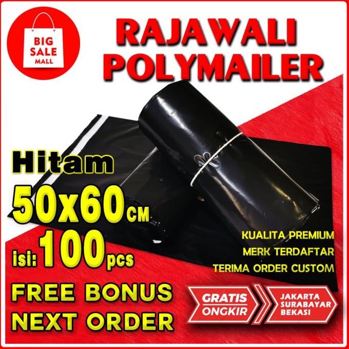 

Sale Polymailer 50X60Cm Amplop Bag Plastik Packing Grosir Hitam Isi 100 Lbr
