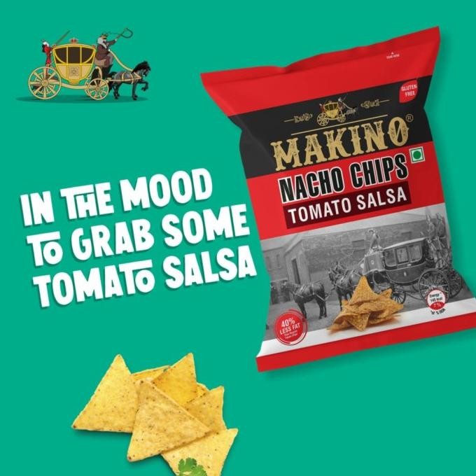 

@#@#@#] NACHO CHIPS TOMATO SALSA MAKINO 150G / Snack Jagung