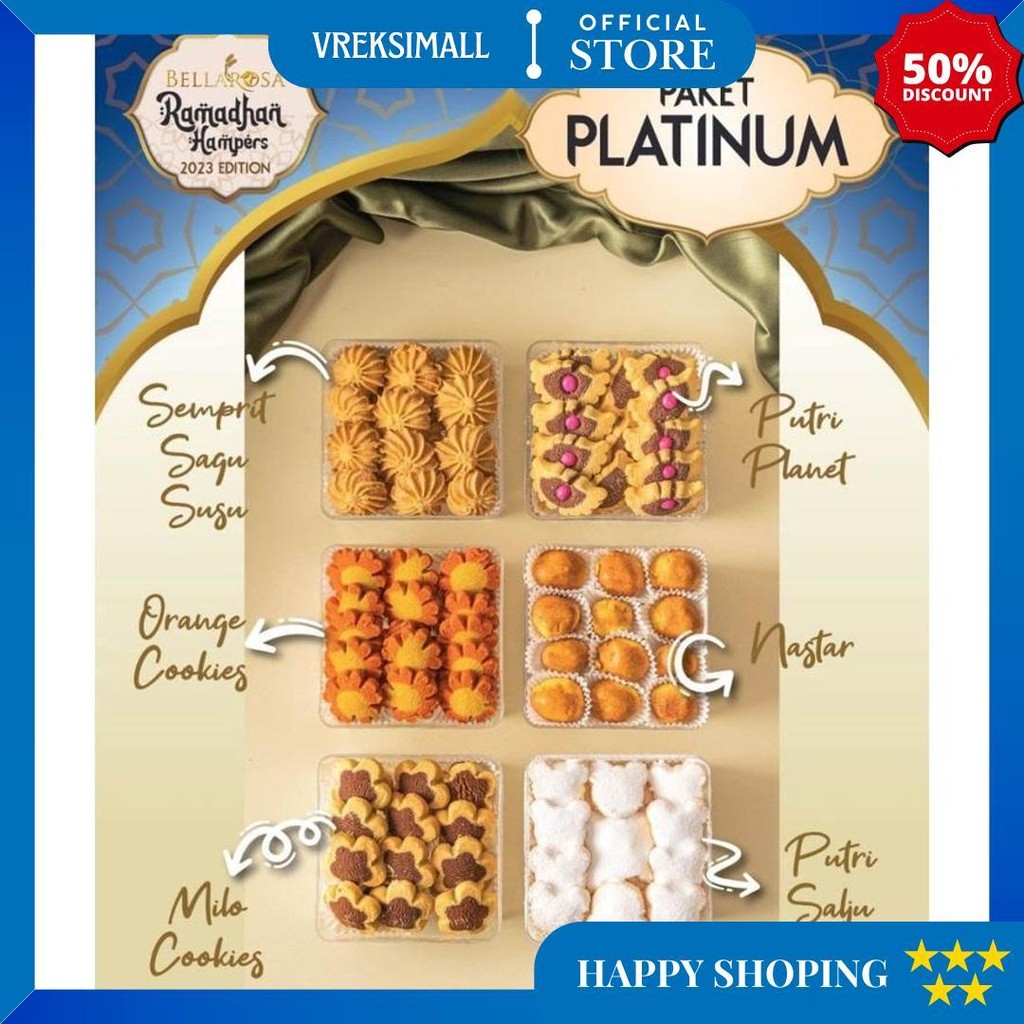 

Bellarosa Paket Platinum Kue Lebaran Bellarosa / Parsel Kue Kering D Termurah