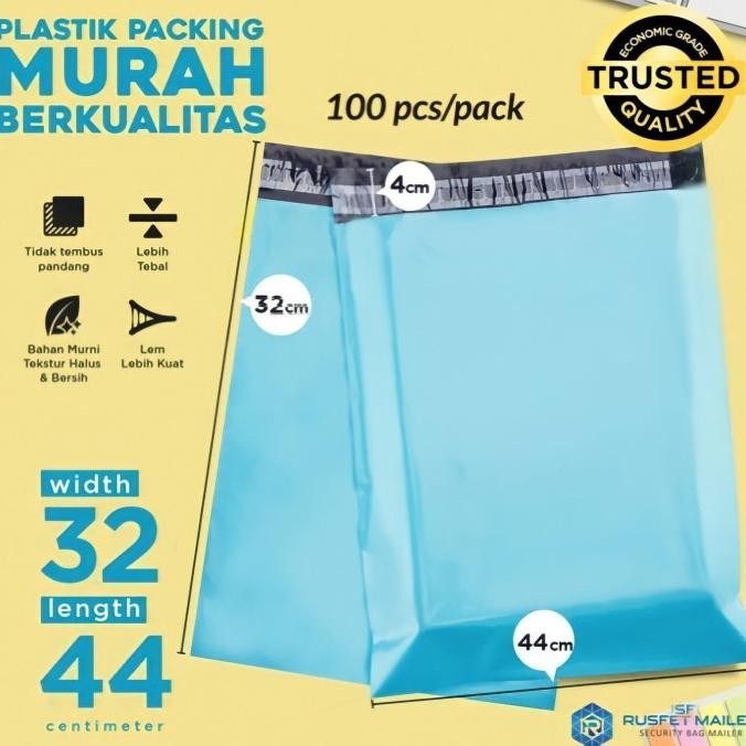 

Sale Amplop Plastik Packing Polymailer Polimailer Ekonomis Baby Blue 32X44