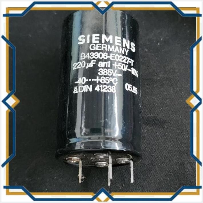 [BSE] ELCO CAPACITOR 220UF 385V 50V SIEMENS GERMANY - ORIGINAL