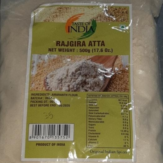 

;&;&;&;&] Tepung Rajgira Flour / Amaranth TASTE OF INDIA 500g / Vegetarian