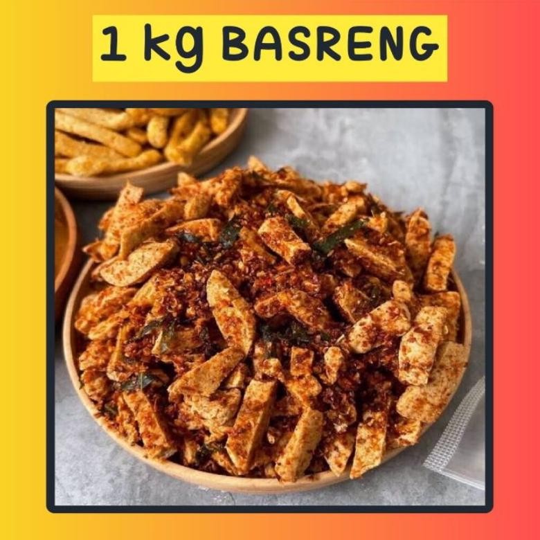 

BUMBU MELIMPAH Basreng 1kg Basreng pedas daun jeruk cemilan snack harga murah