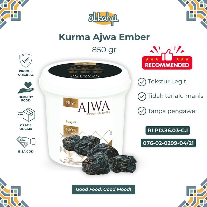 

Kurma Ajwa Ember 850 Gr Safiya Kurma Nabi Premium Original