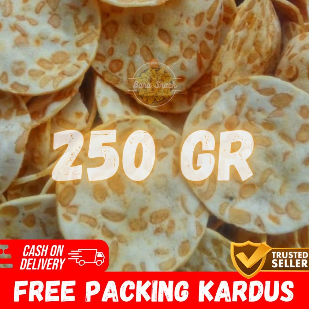 

[ 250gr ] Keripik Tempe Sagu Gurih ( Free Packing Kardus ) / Camilan Snack Kiloan Murah -K