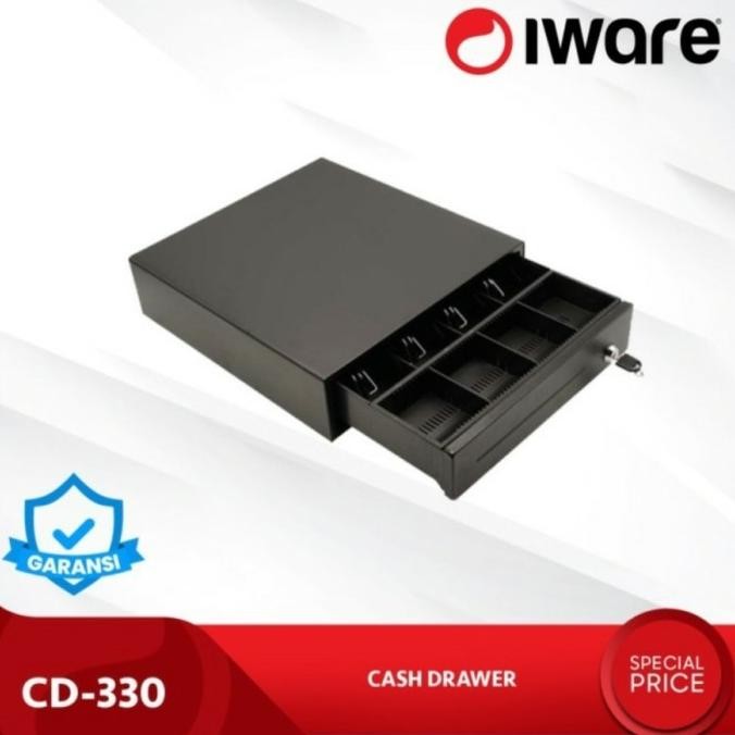 

TERBARU - Cash Drawer Iware CD330 CD 330 RJ11 Laci Kasir 37x33cm