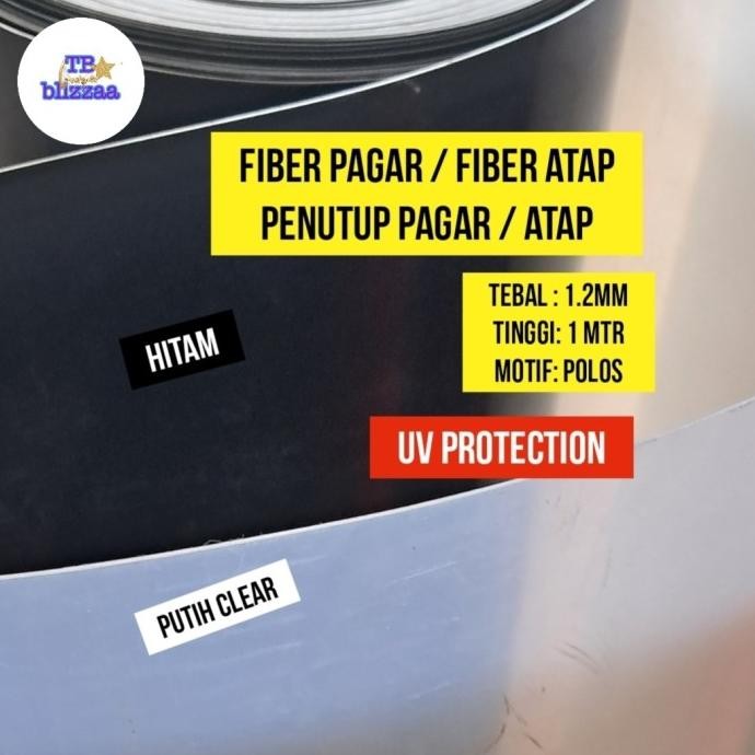 Fiber Pagar 1.2mm Fiber Atap Polos Anti UV Penutup Pagar Atap 1.2mm
