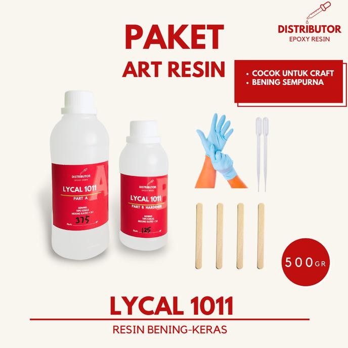 Diy Epoxy Resin bening - craft resin - art resin - 500 gr 1011 Lycal