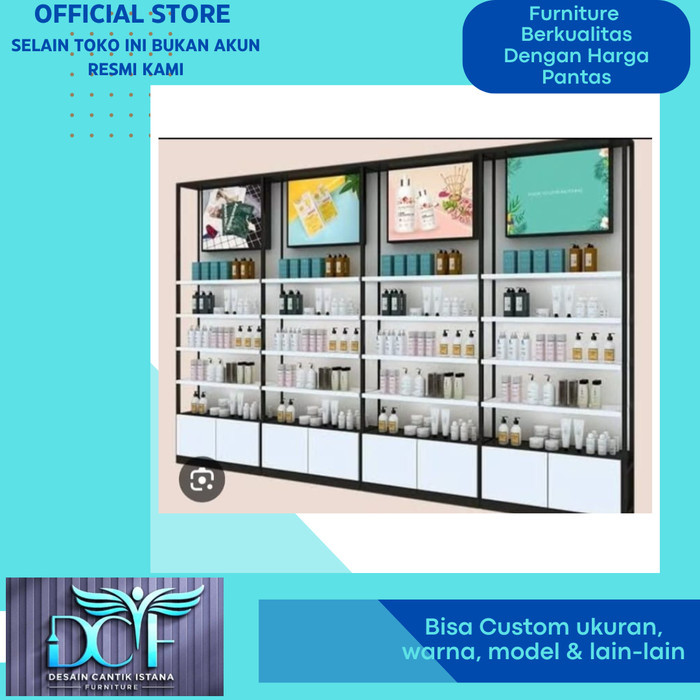 RAK DISPLAY TOKO KOSMETIK MAKE UP