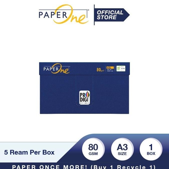 

PaperOne Kertas A3 80gr All Purpose 1 Box (2500 lembar) Kertas HVS B2B