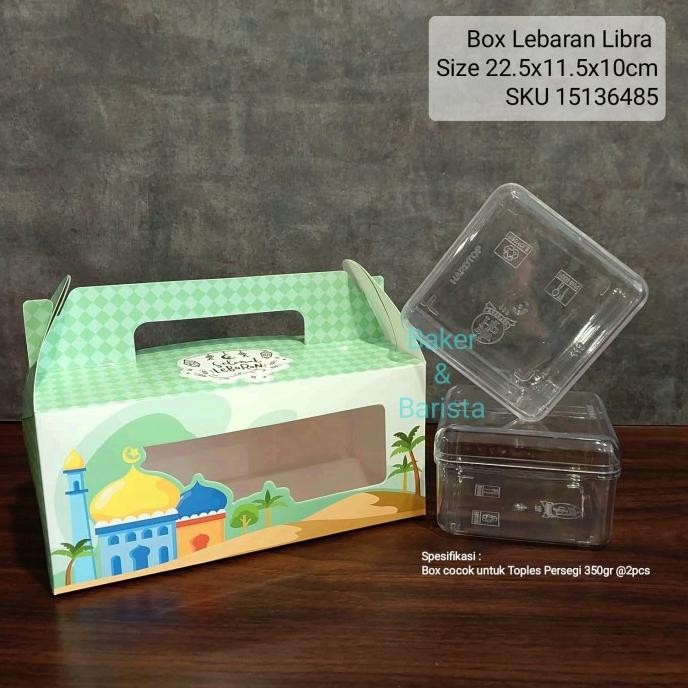 ~@~@~@~@] Box Lebaran Libra 22.5x11.5x10cm 2Toples Hardtop 112 kue kering lebaran parcel box / Box L