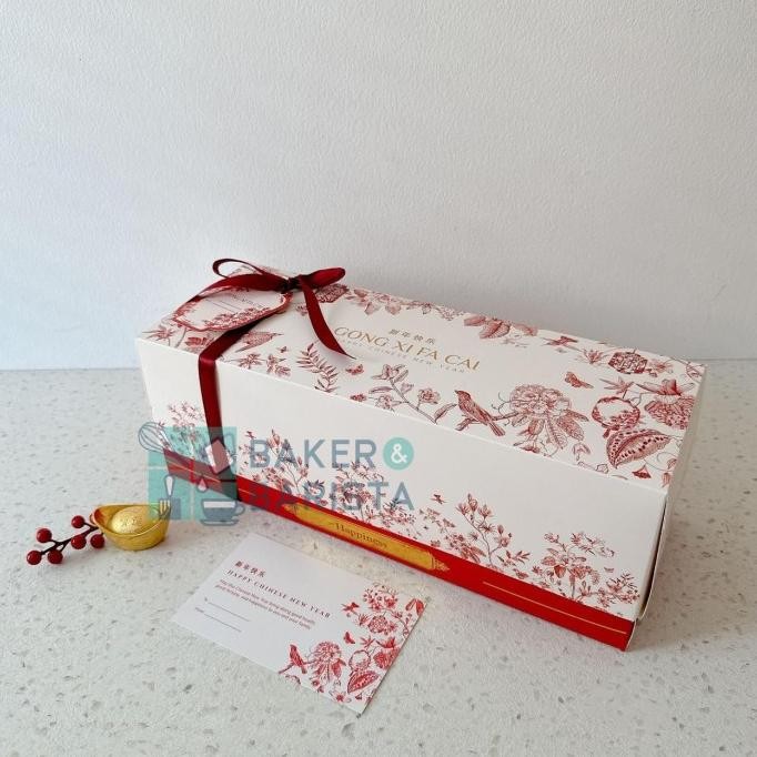 :<:<:<:<] Imlek Box 3 Jar Red Flower hampers box kotak isi toples kue kering