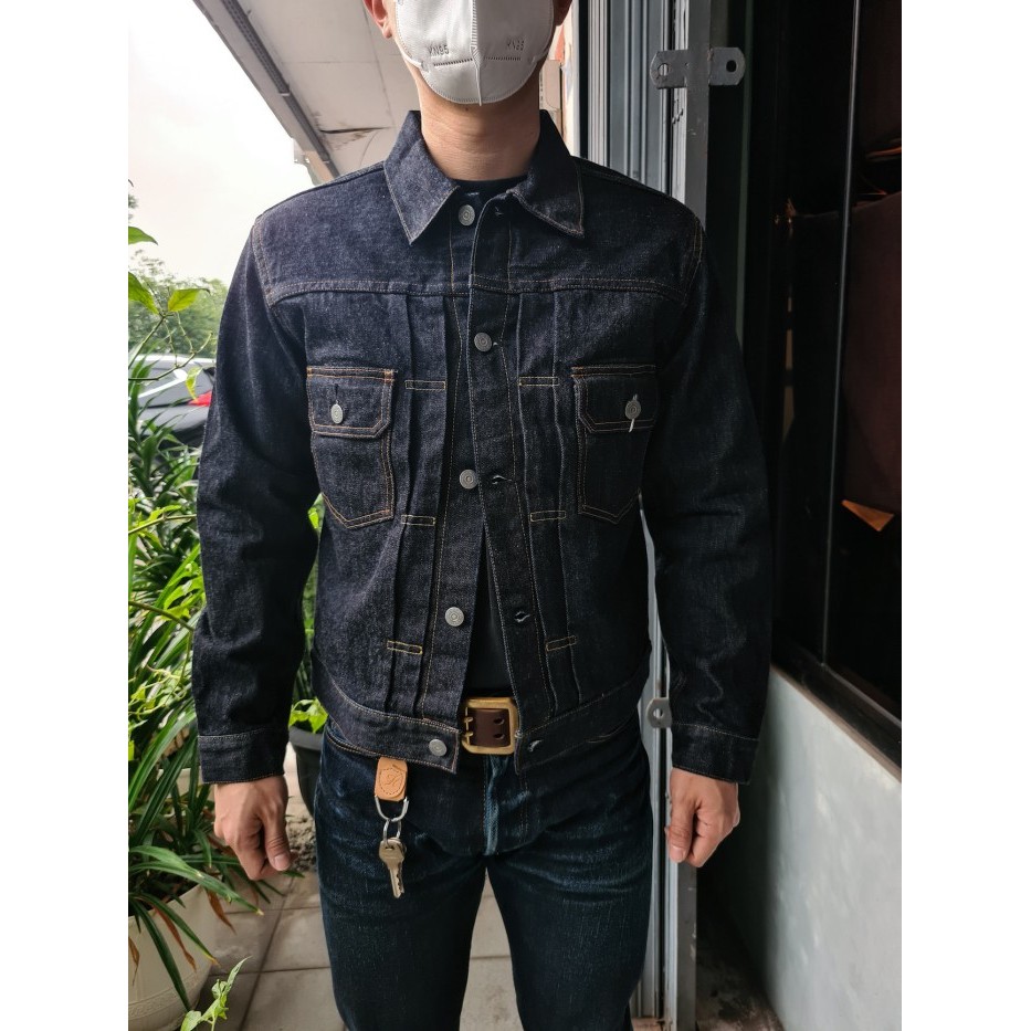 The Flat Head "Pioneer" 14.5oz Indigo Selvage Denim Type II Jacket