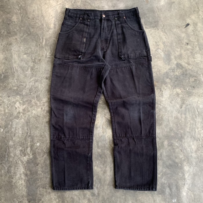 00s 12 Rare item - Dickies doubleknee carpenter pant RBK (Rinsed Black)