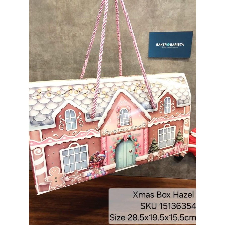 hanya disini] Box Xmas Pastel Hazel 3 Jar dus kue kering cookies natal Christmas hampers box