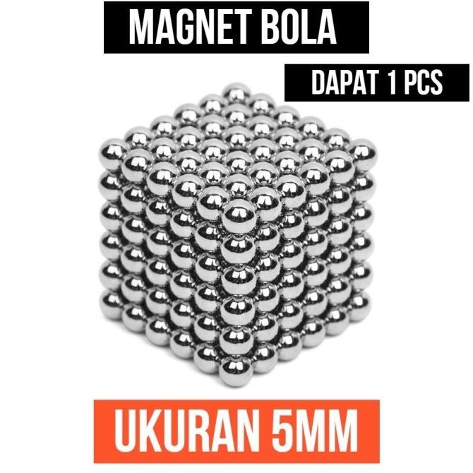 

'+'+'+'+] Silver Magnet Bola 5mm Neodymium Ball