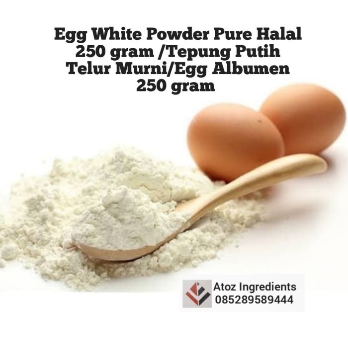 

Egg White Powder Halal /Tepung Putih Telur Murni/Egg Albumen 500 GRAM