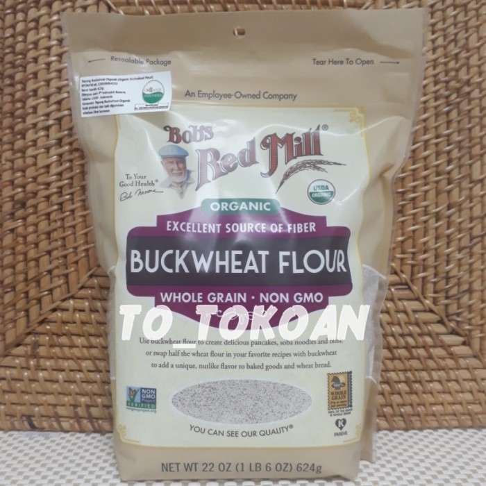 

BOB'S BOBS RED MILL ORGANIC BUCKWHEAT FLOUR TEPUNG BUCKWHEAT 623 GR