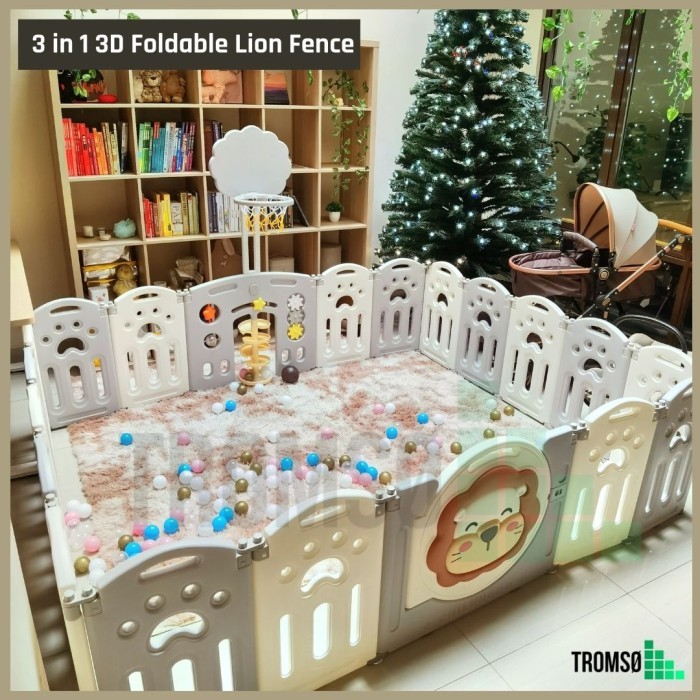 Tromso Pagar Lipat Bayi / Pagar Keamanan Anak / Baby Safety Fence Lion