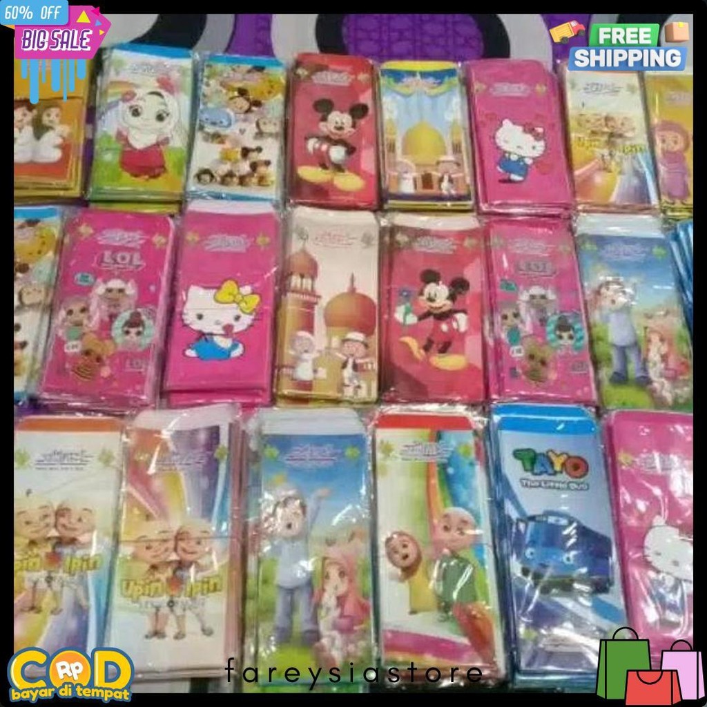 

Promo 20 Pack Isi 200 Amplop Lebaran Jumbo /Packet ..7X18 Diskon