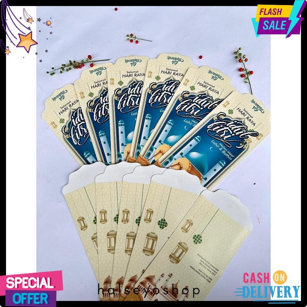 

(100 Lembar) Amplop Lebaran Panjang Isi 100 Lembar Tema Masjid / Angpao Thr Idul Fitri Hari Raya 1 Pak Isi 100 Lembar Terlengkap Dan Termurah