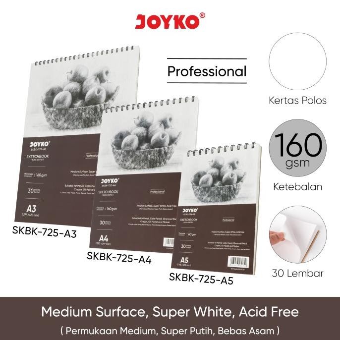 

Joyko Drawing Sketch Book A5 A4 A3 PROFESSIONAL / Buku Gambar Sketsa