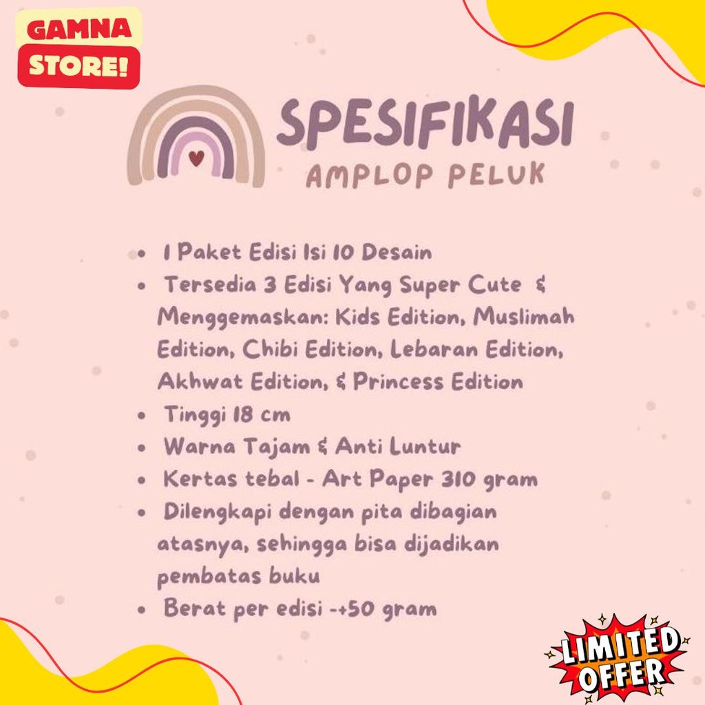 

Amplop Lebaran Peluk Premium Bisa Jadi Pembatas Buku - Isi 10 Diskon Setengah Harga