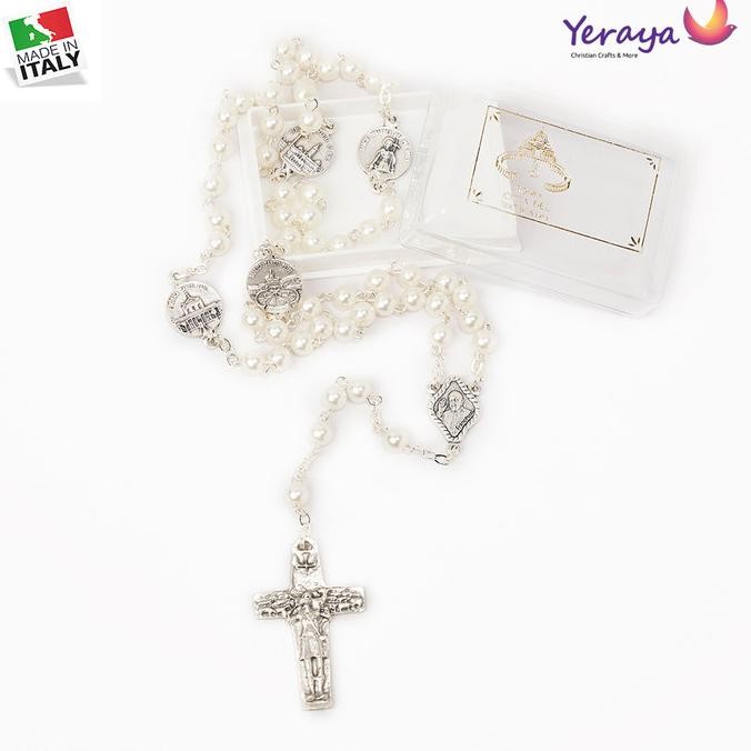 Rosario Paus Fransiskus Made in Italy Aksesoris Fashion Kalung Salib