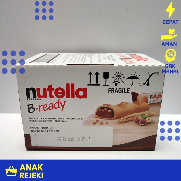 

B-Ready Nutella 1 Box (36pcs x 22g) - BReady B Ready Hazelnut Ferrero