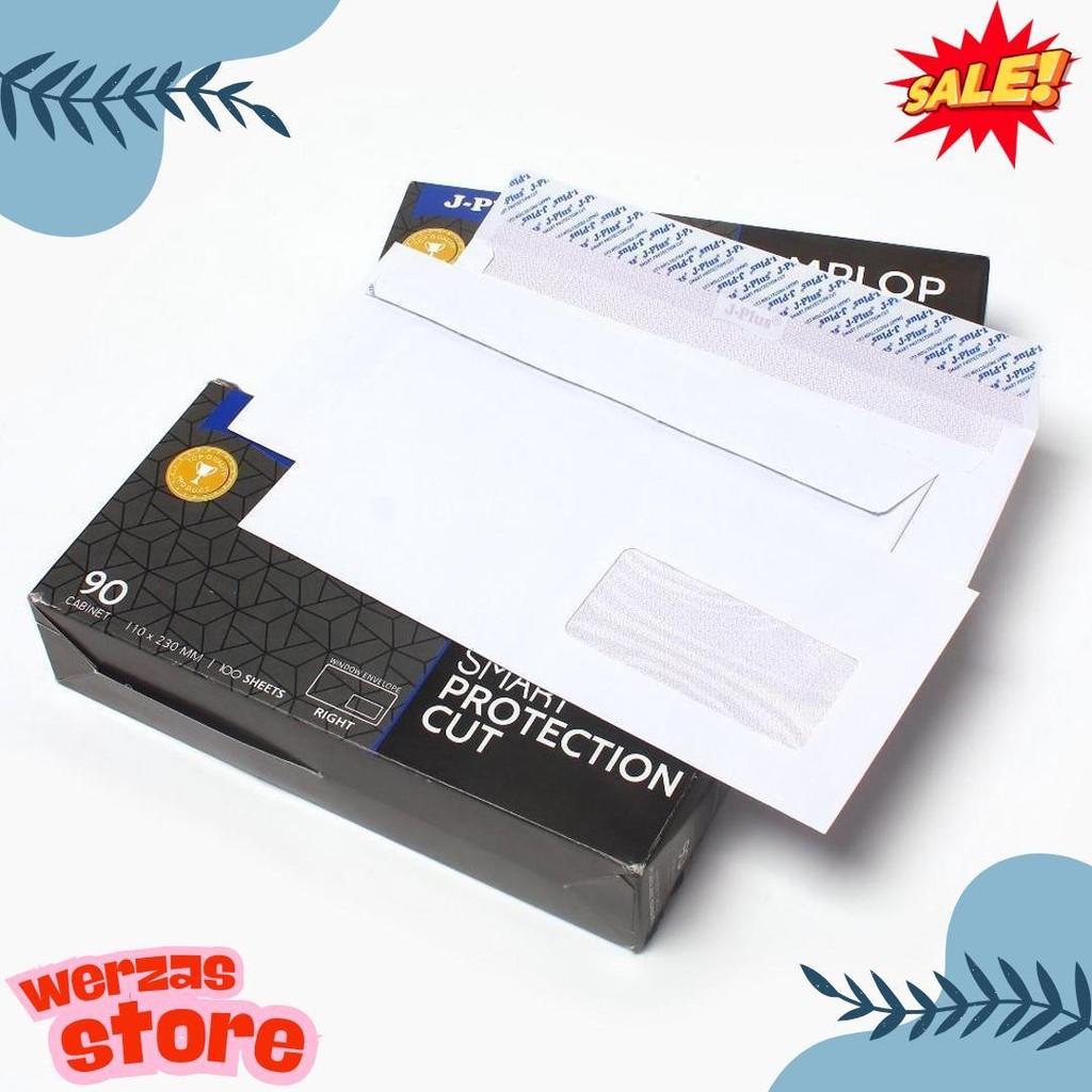 

J-Plus - Amplop Putih Jendela Kanan / Amplop Window No.90 Biru - Pack Terlengkap Dan Termurah