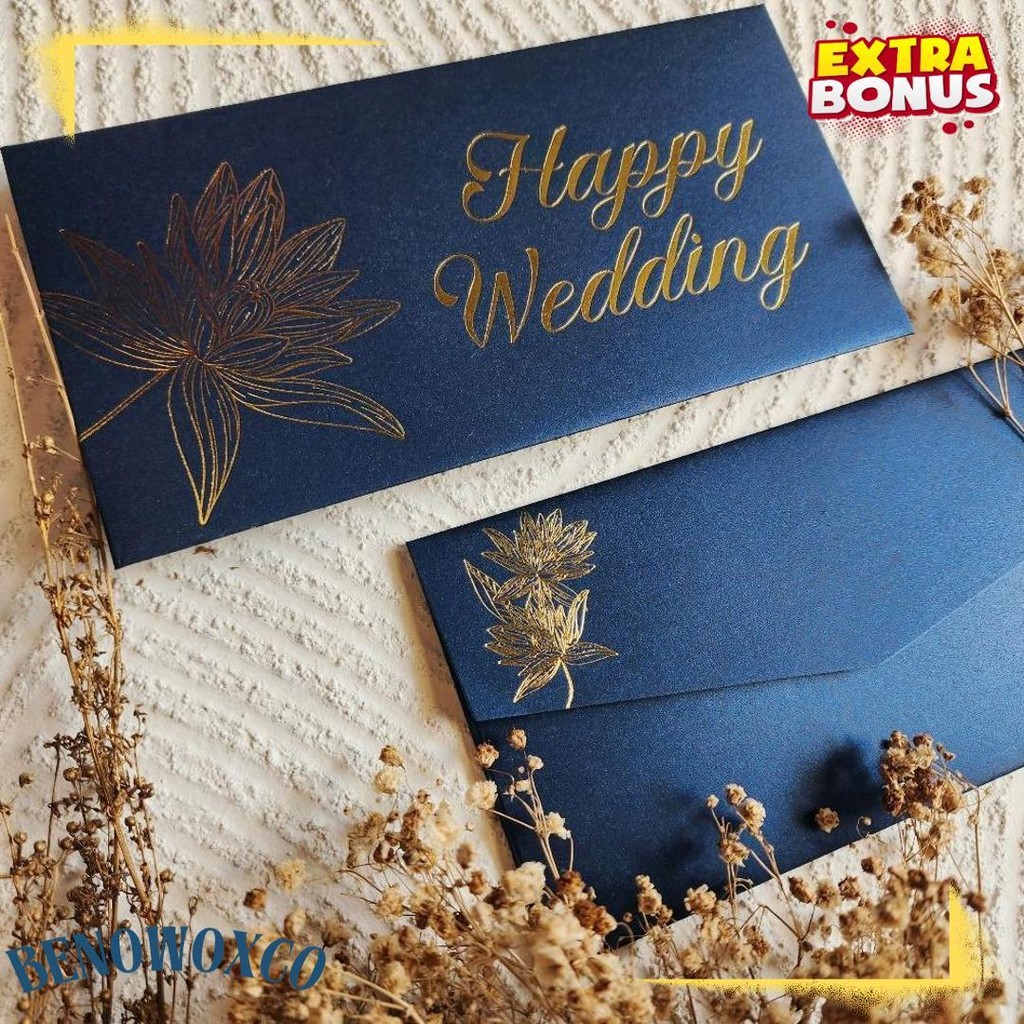 

Amplop Uang Horizontal Besar 9.5X18.5Cm Happy Wedding Congratulations / Angpao Selamat Bahan Fancy Jasmine / Angpau Wedding / Angpau Congratulations (Isi 10 Pcs) Terlengkap Dan Termurah
