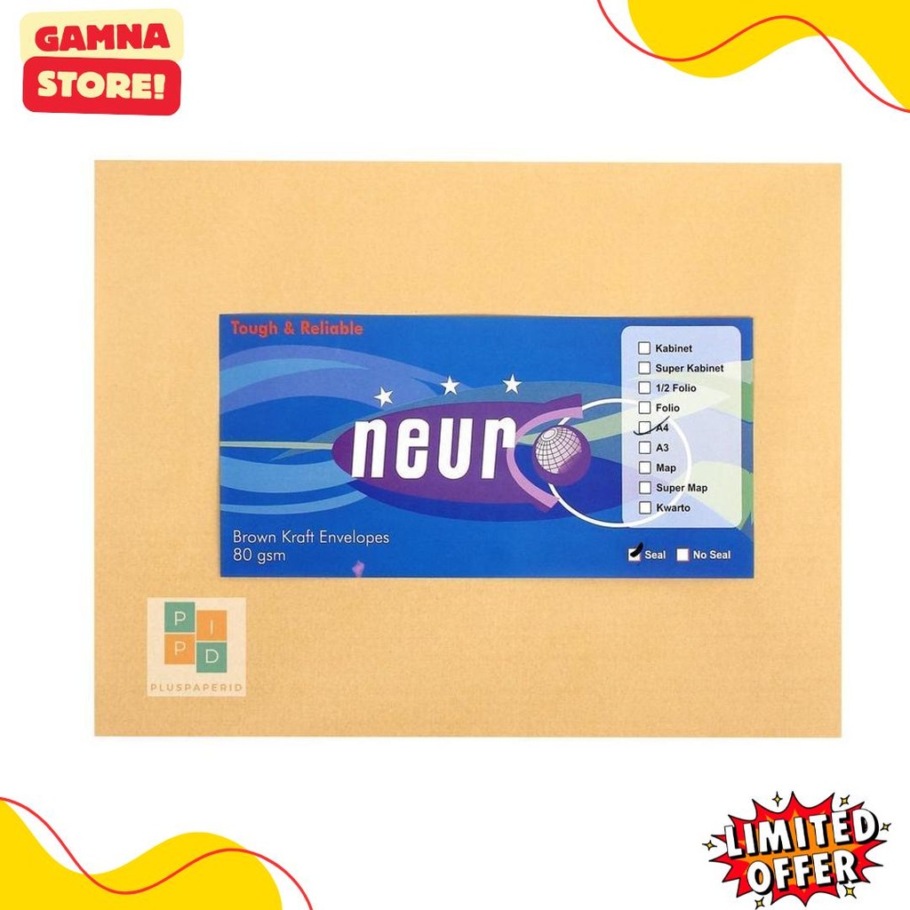 

Neuro - Amplop Coklat Ukuran A4 ( 30 X 22 Cm ) No Seal - 1 Pack Diskon Setengah Harga