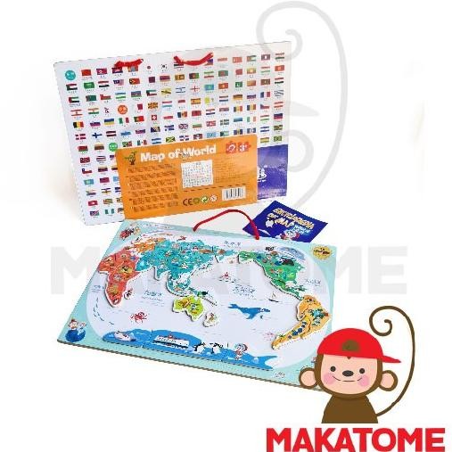 

|| PROMO BUKU / World Map and Flag - Magnetic Mosaic maps peta dunia bendera belajar DISKON