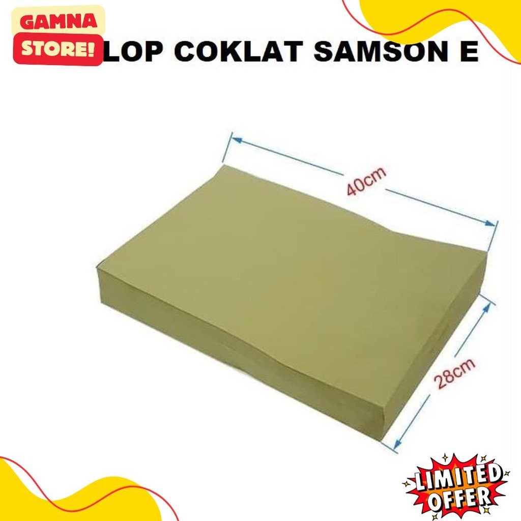 

Amplop Coklat Samson Isi 100 Lembar/ Amplop Coklat (D Dan E) Flash Sale! Diskon Hingga 70%