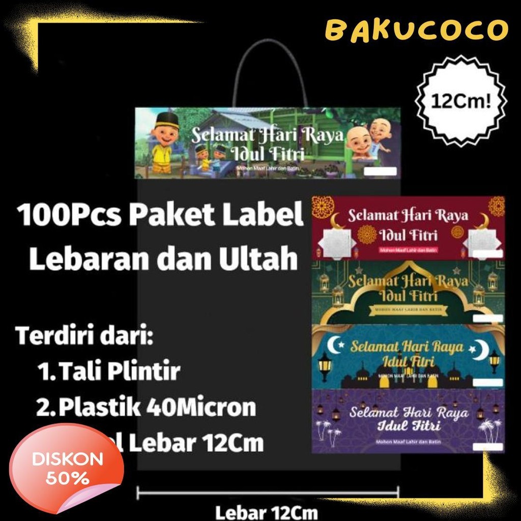 

[100Pasang] Plastik Label Ukuran 12Cm Ulang Tahun Dan Label Lebaran Plastik Idul Fitri Murah Peluang Bisnis Amplop Lebaran Flash Sale! Diskon Hingga 70%