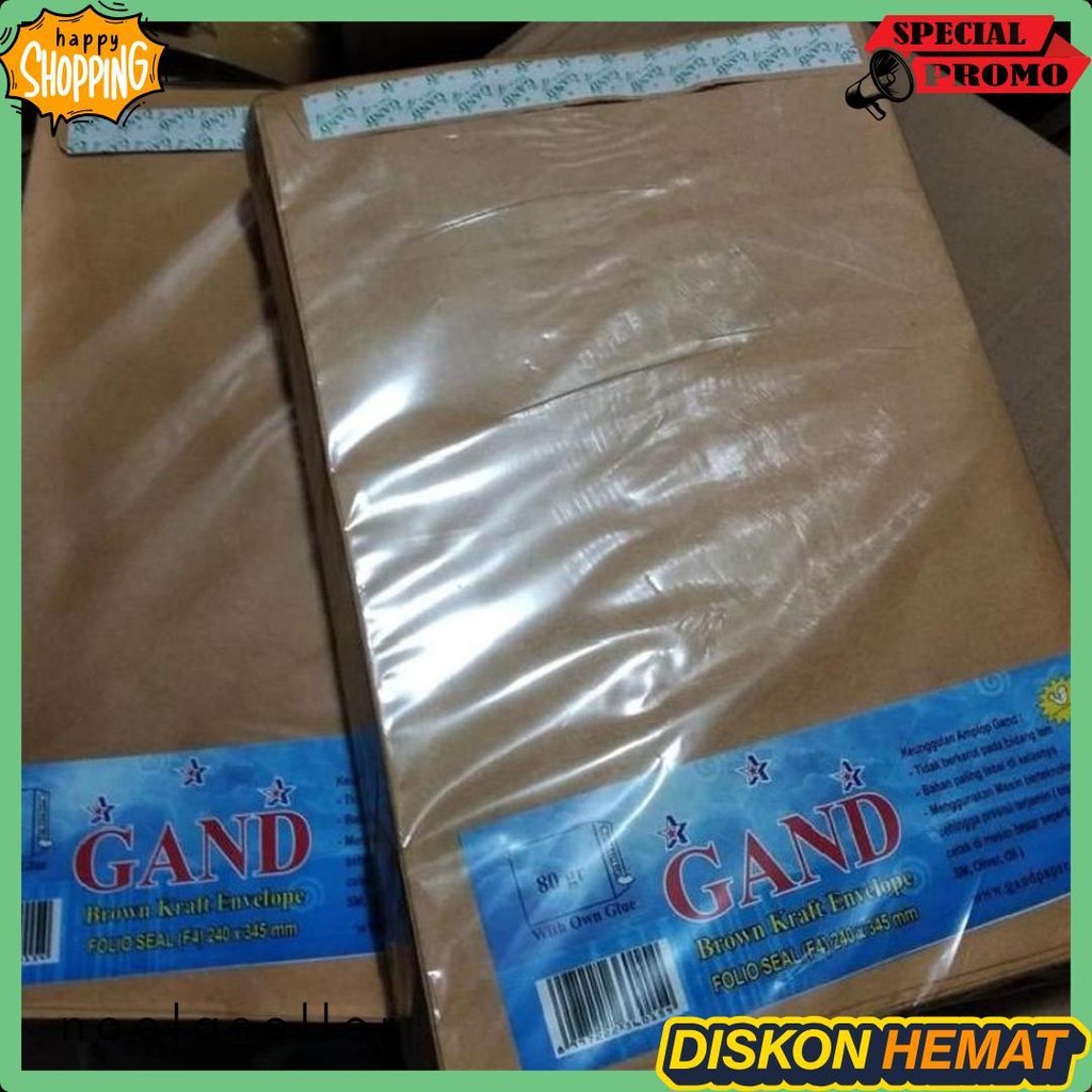

Amplop Coklat Polos Folio Seal/Lem Gand ( 1Pak/100Pcs ) Terlaris! Produk Ini Banyak Dicari