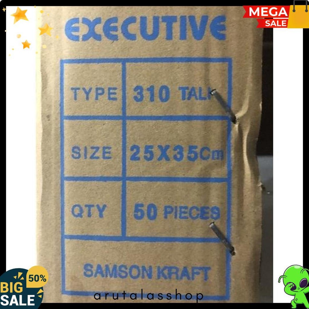 

[50 Pcs] Amplop Coklat Folio Tali Airmail 310 Executive Terlengkap Dan Termurah