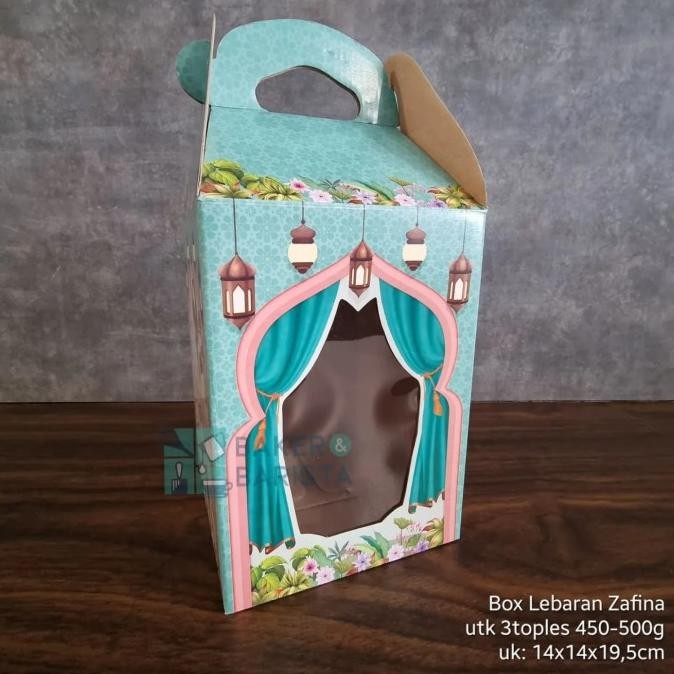 <<<<<] box lebaran zafina isi 2 toples 500gr dus kotak kue kering lebaran