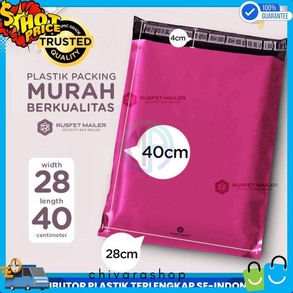 

Amplop Plastik Polymailer Pink 28Cm X 40Cm Low Cost Plastic Packing Polos Online Shop Rusfet Murah Diskon
