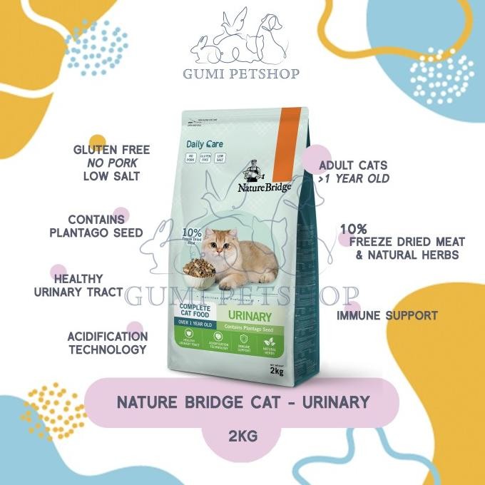NATURE BRIDGE Cat Urinary 2Kg / Makanan Kucing Urinary CatFood / Nature Bridge Urinary Cat Food