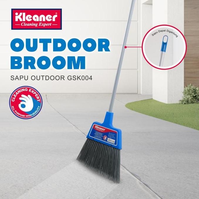 Sale [Cod] Kleaner Sapu Lantai Outdoor Bulu Gagang Panjang