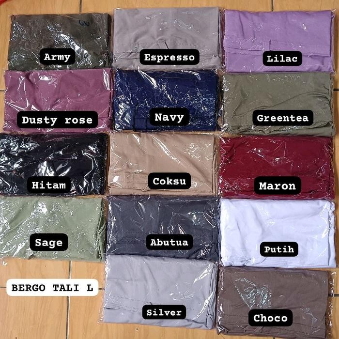 (isi 6 pcs)Bergo Jersey L arina hijab Kerudung Instan Muslim Nyaman