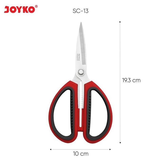 

Joyko Scissor Heavy Duty Soft Grip SC-13 / Gunting Serba Guna SC-13
