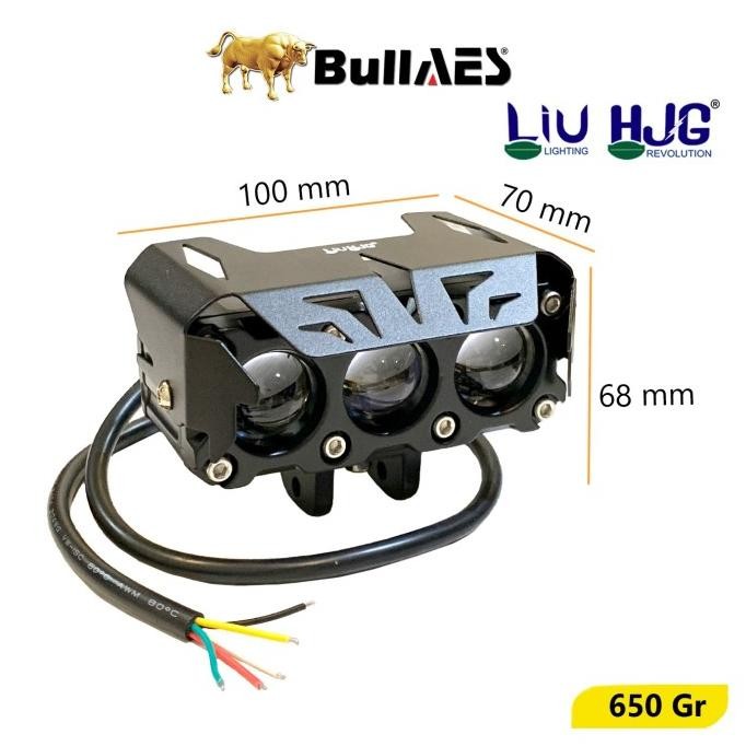 Lampu Tembak Laser Foglamp Sql 3 Mata Superbright Hi Loo 60 Watt